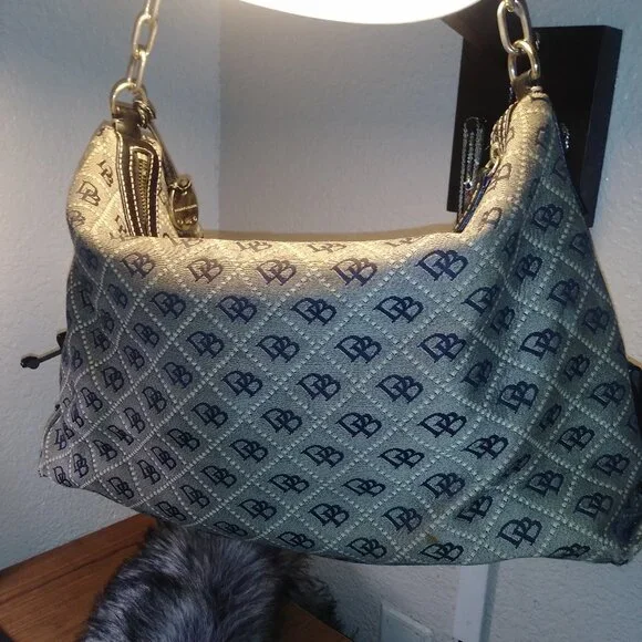 Dooney and Bourke Vintage Signature Canvas and Leather Satchel - Picture 3 of 14